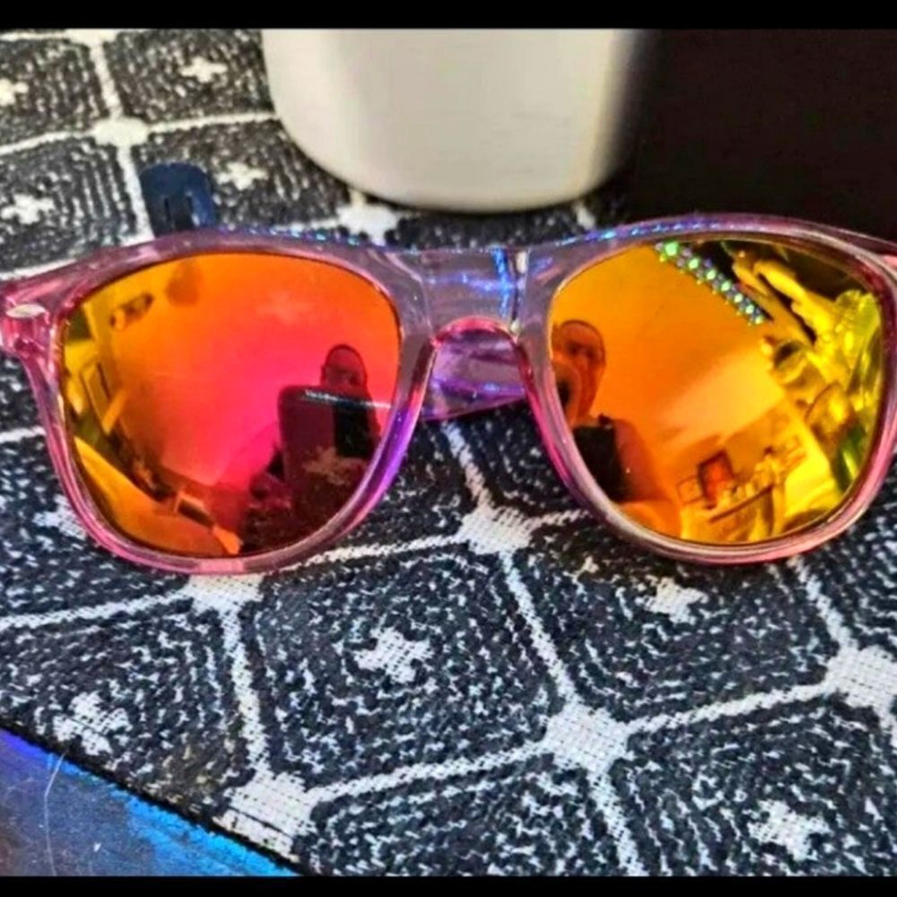 Unisex retro mirror lens sunglasses